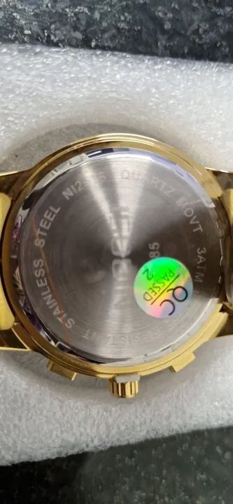 Relógio Masculino Nibosi Dourado Novo com manual  - Foto 3