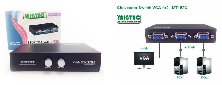 Chaveador Switch VGA 2x1