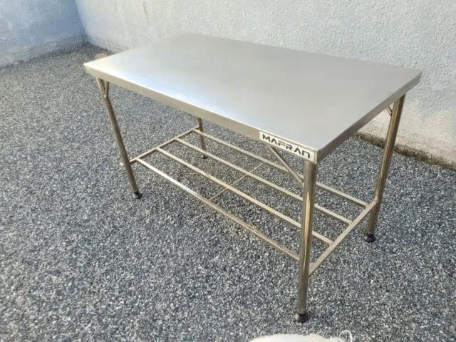 Mesa Inox 430 - 1,6m (1,6 metros) - Com paneleiro