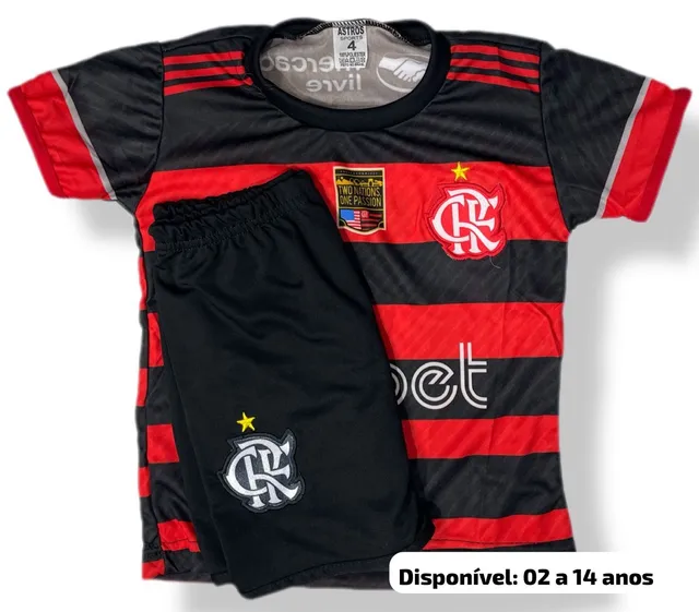 Conjunto de time infantil de 2 a 14 anos