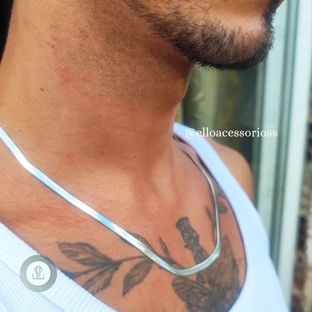 Conjunto Colar e Pulseira Masculino - Foto 2