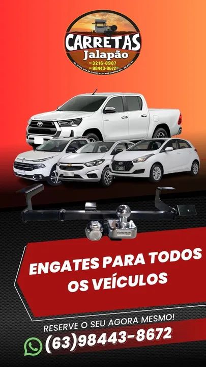 Engate de reboque (rabicho) para carro