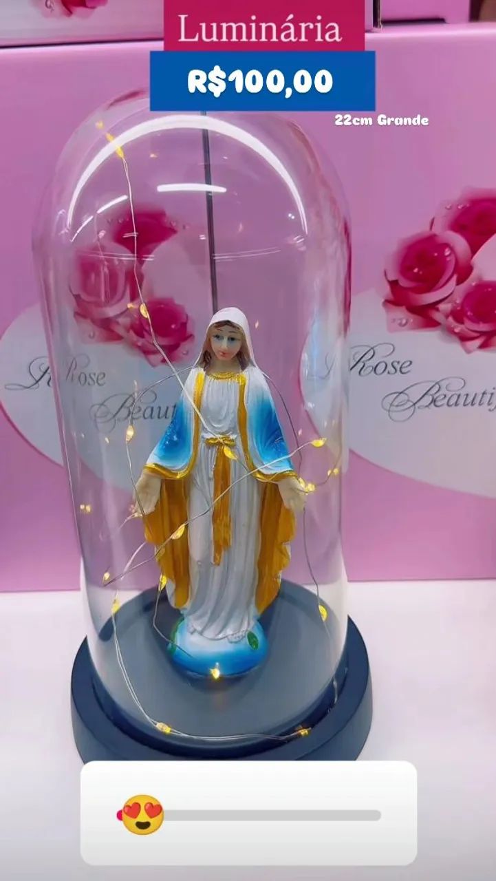 Luminária na cúpula 22cm rosa claro  - Foto 4