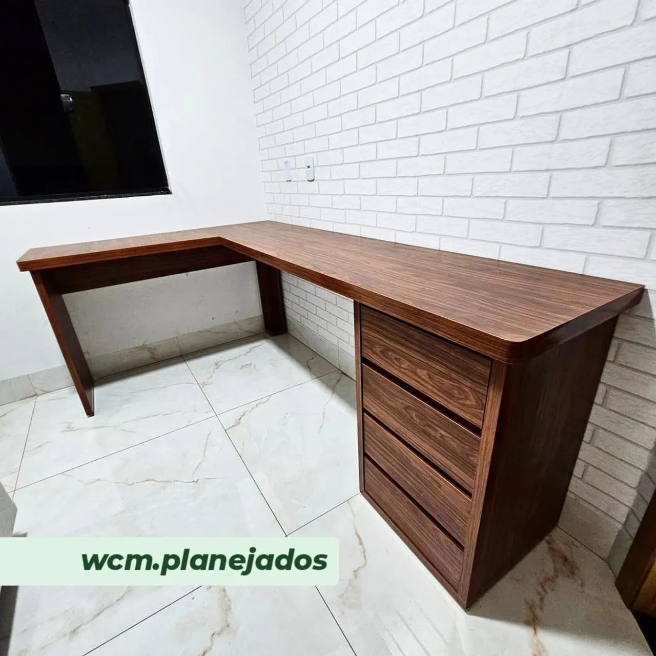Mesa 4 gavetas sob medida mdf - Foto 3