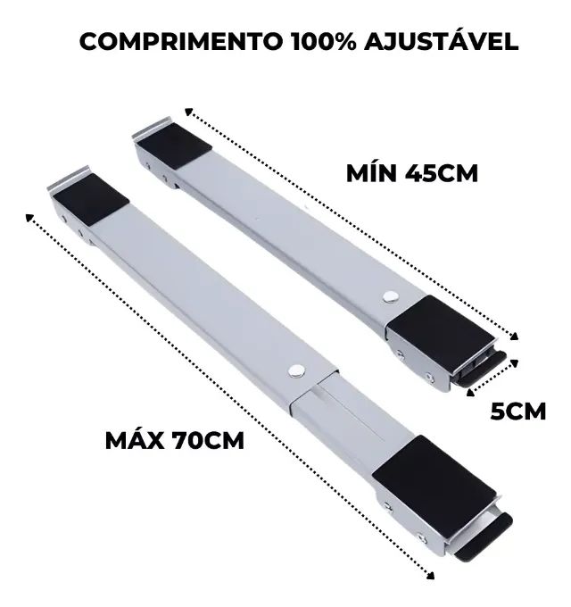 Base Suporte Com Rodinhas Para Mover Arrastar Móveis - Foto 2