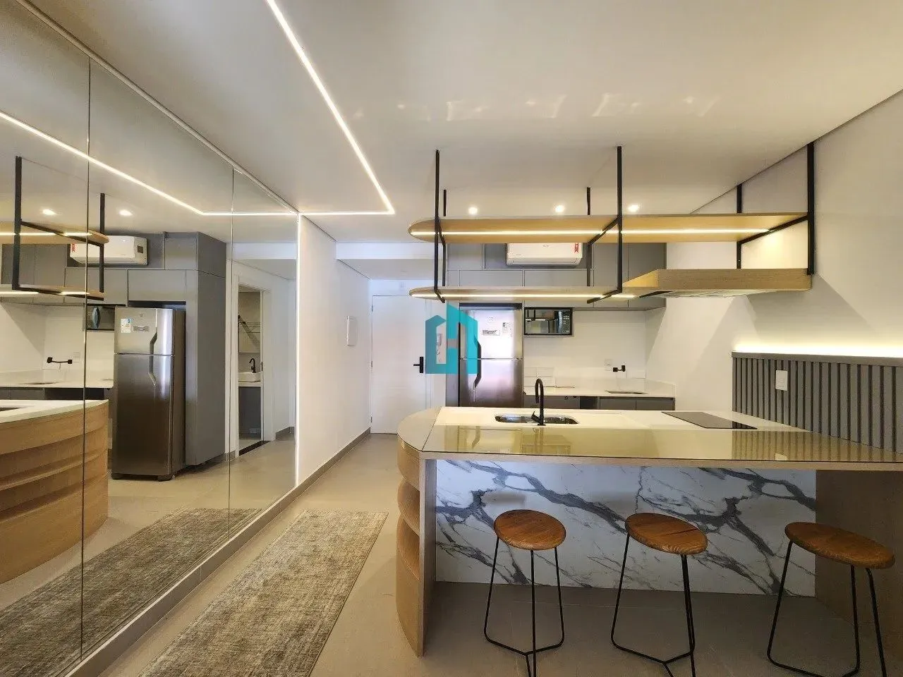 Studio mobiliado e decorado locação Moema