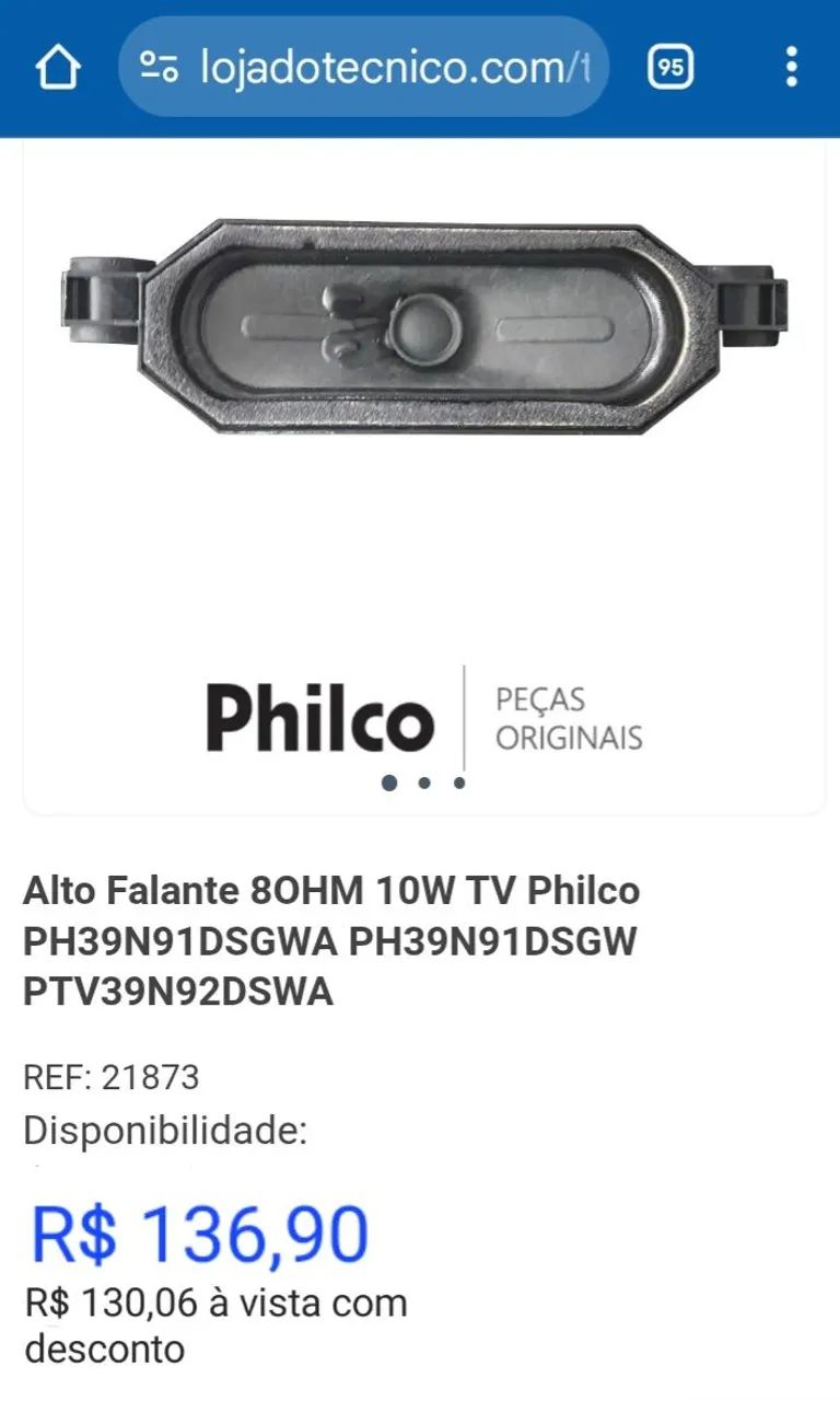 ALTO FALANTE  TV Philco 39" PTV39N92DSGWA Original MARCELO - Foto 2