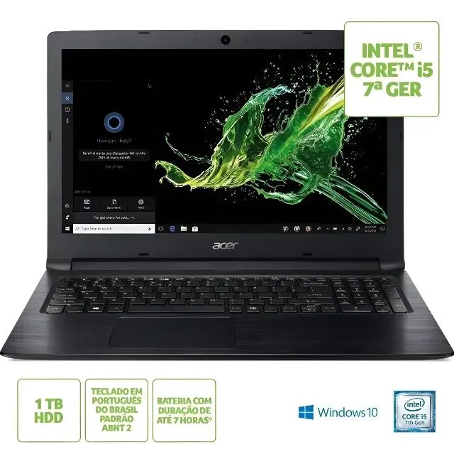 notebook acer aspire 3 a315-53ak intel core i57200u 4gb 1tb
