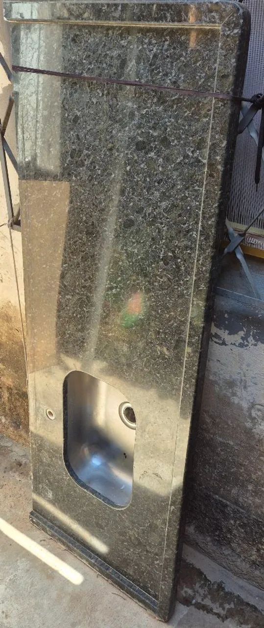 Pia de cozinha granito ( verde Ubatuba)  - Foto 3