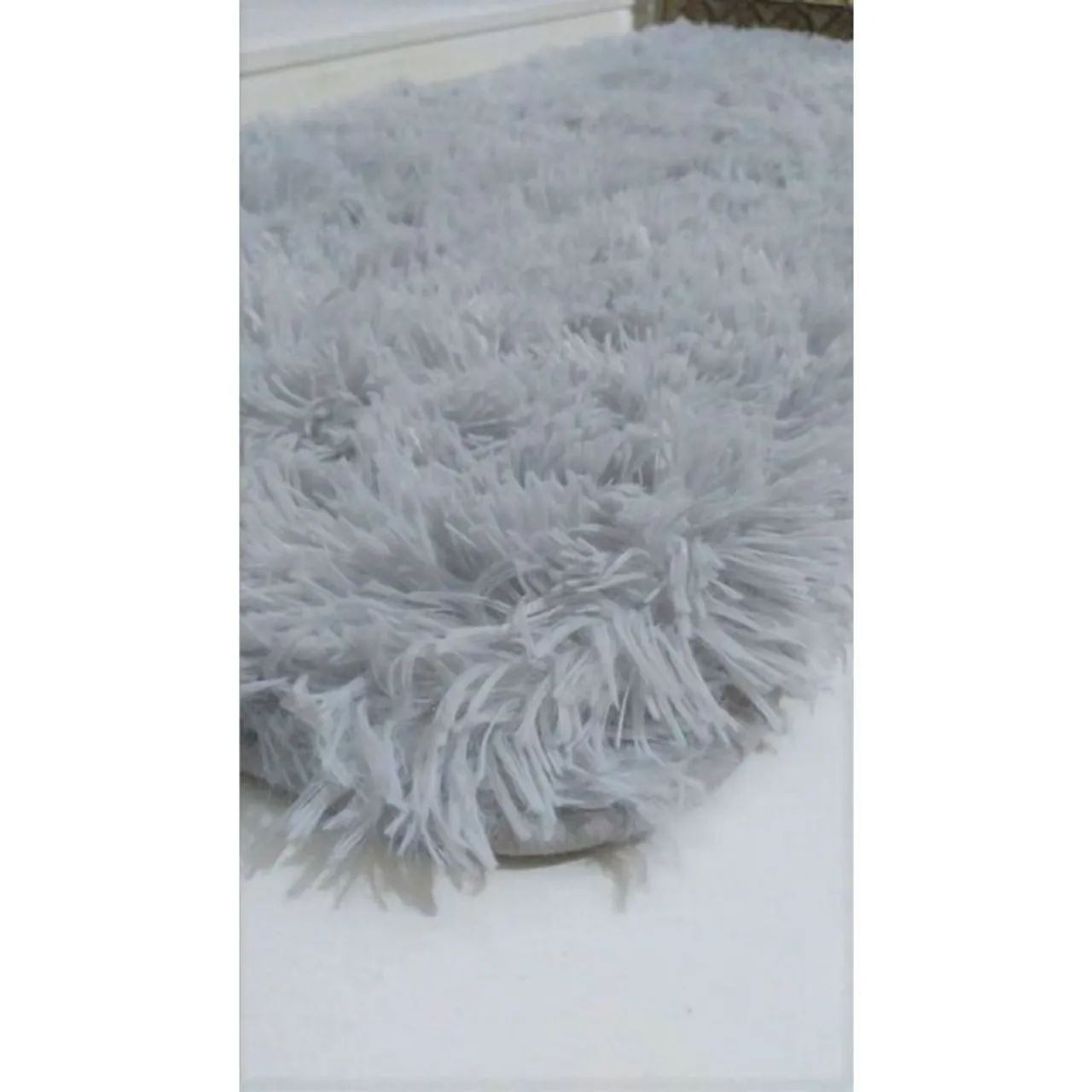Tapete felpudo para quarto cinza 60cm x 100 cm