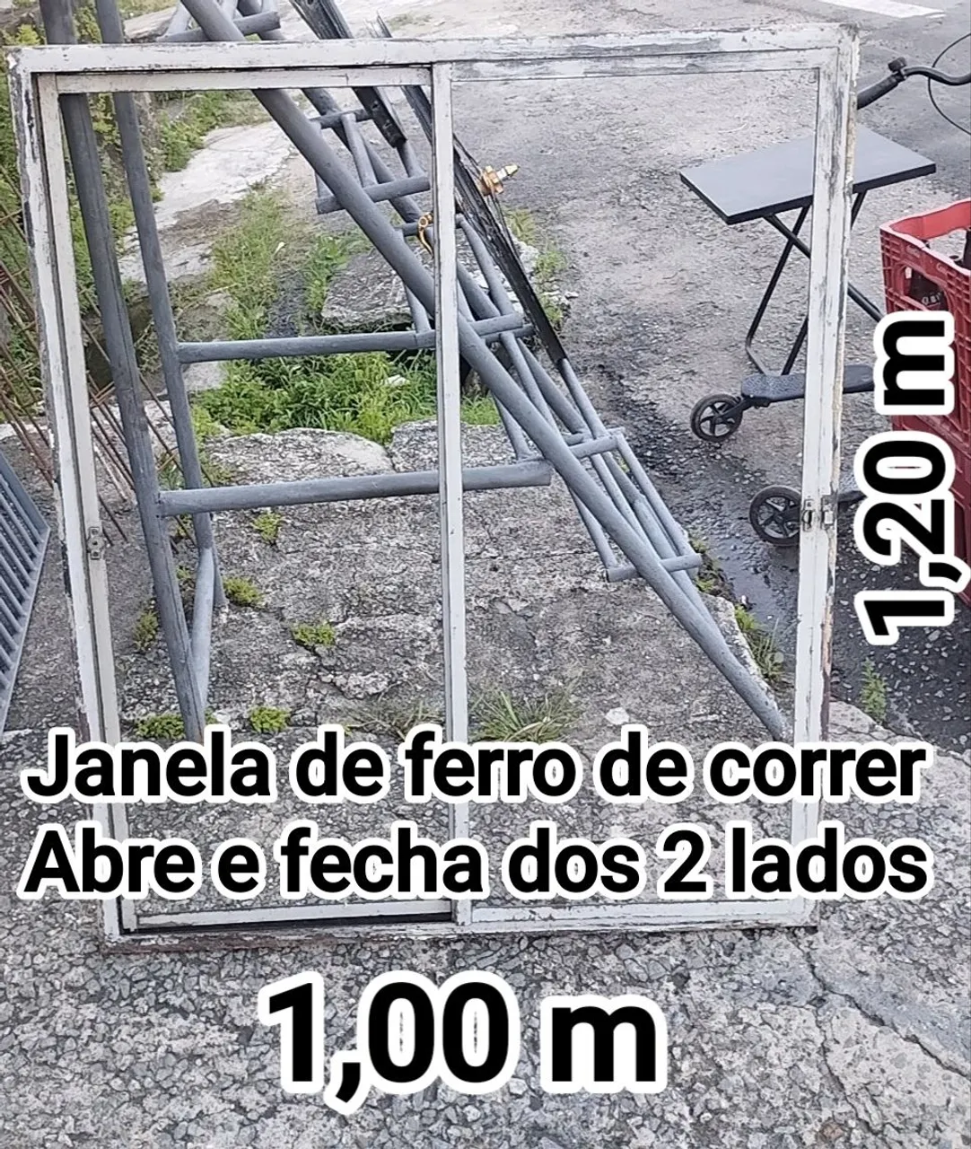 Janela de Ferro de Correr 1,00x1,20m