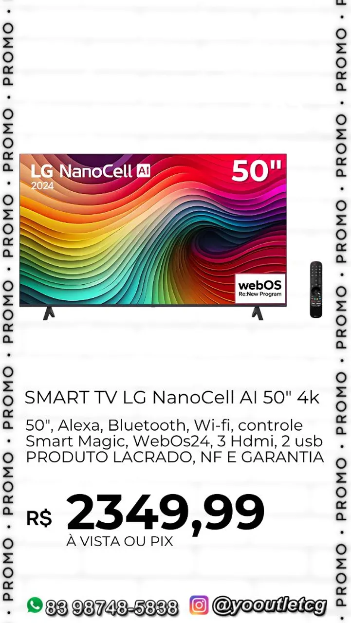 Smart TV LG NanoCell AI 50" 4K - Oferta Imperdível!