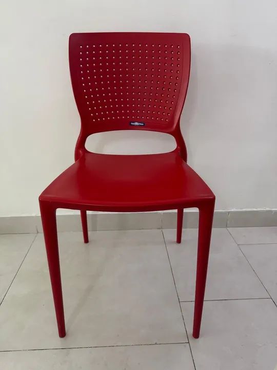 Cadeiras Tramontina Vermelhas (6 unidades) - Foto 2