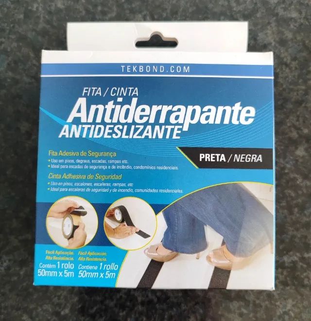 Fita Antiderrapante 4m Preta Tek Bond