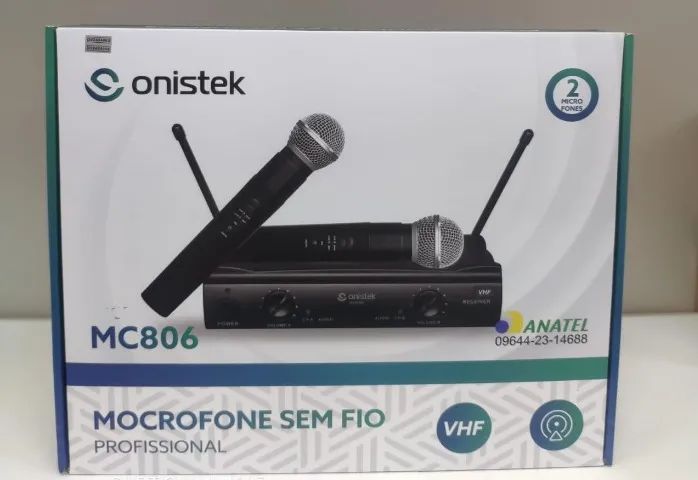 Novo: Kit de Microfone Duplo Sem Fio VHF MC806 - Onistek