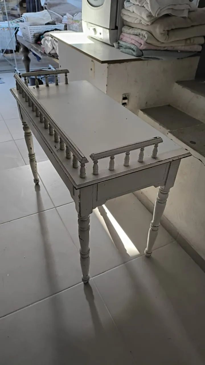 Mesa decorativa jateada branca64311792915843122