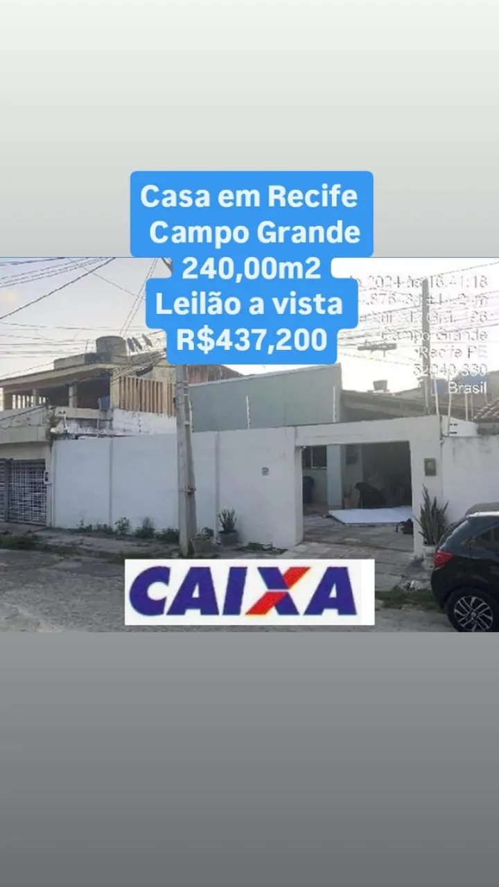 Casa em Campo grande com 280 m2 de leilão a vista R$437,200