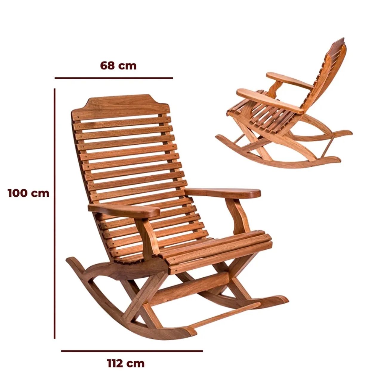 Rustic Solid Wood Rocking Chair65163269190147124