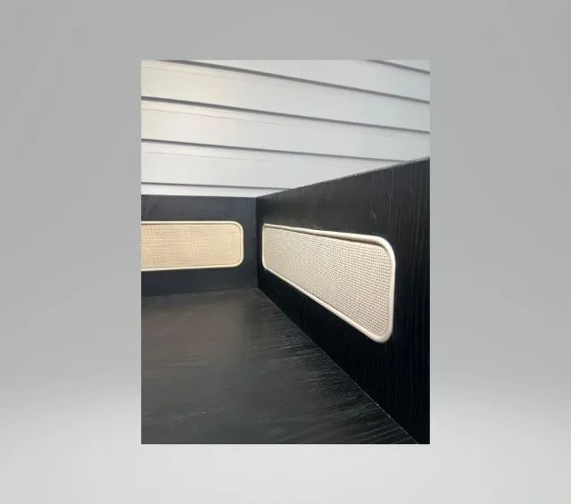 Cama Pet Premium em MDF 18mm - Feita à Mão com Detalhe em Palha Natural - Foto 6