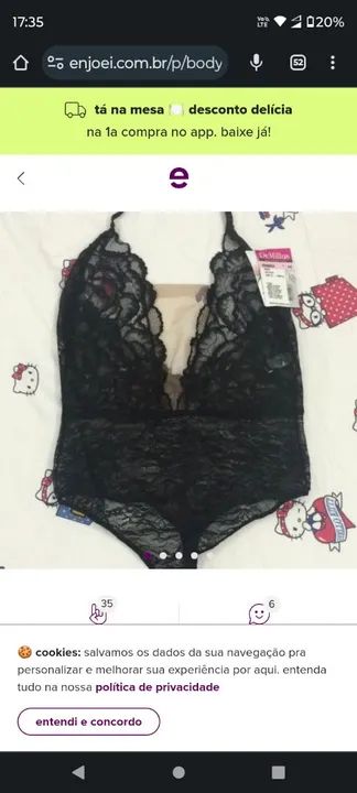 Body de renda preto e branco 