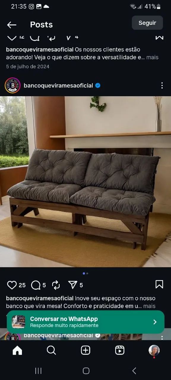 Banco que vira mesa64352683214337123