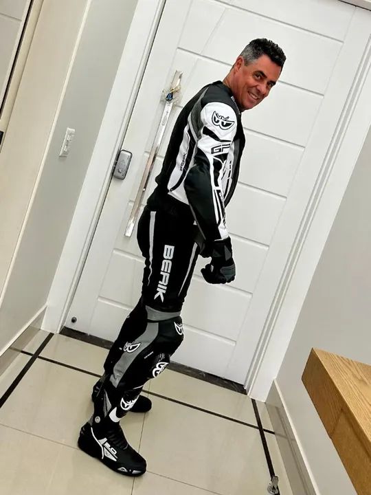 MACACÃO MOTO BERIK MONZA, 2pçs, Tam 50, Novo, Sem Uso - Foto 12