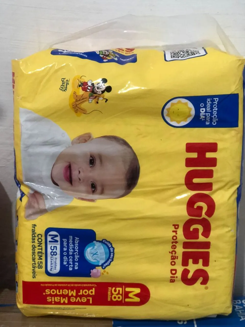 Fraldas Huggies Proteção Dia M - 58 unidades