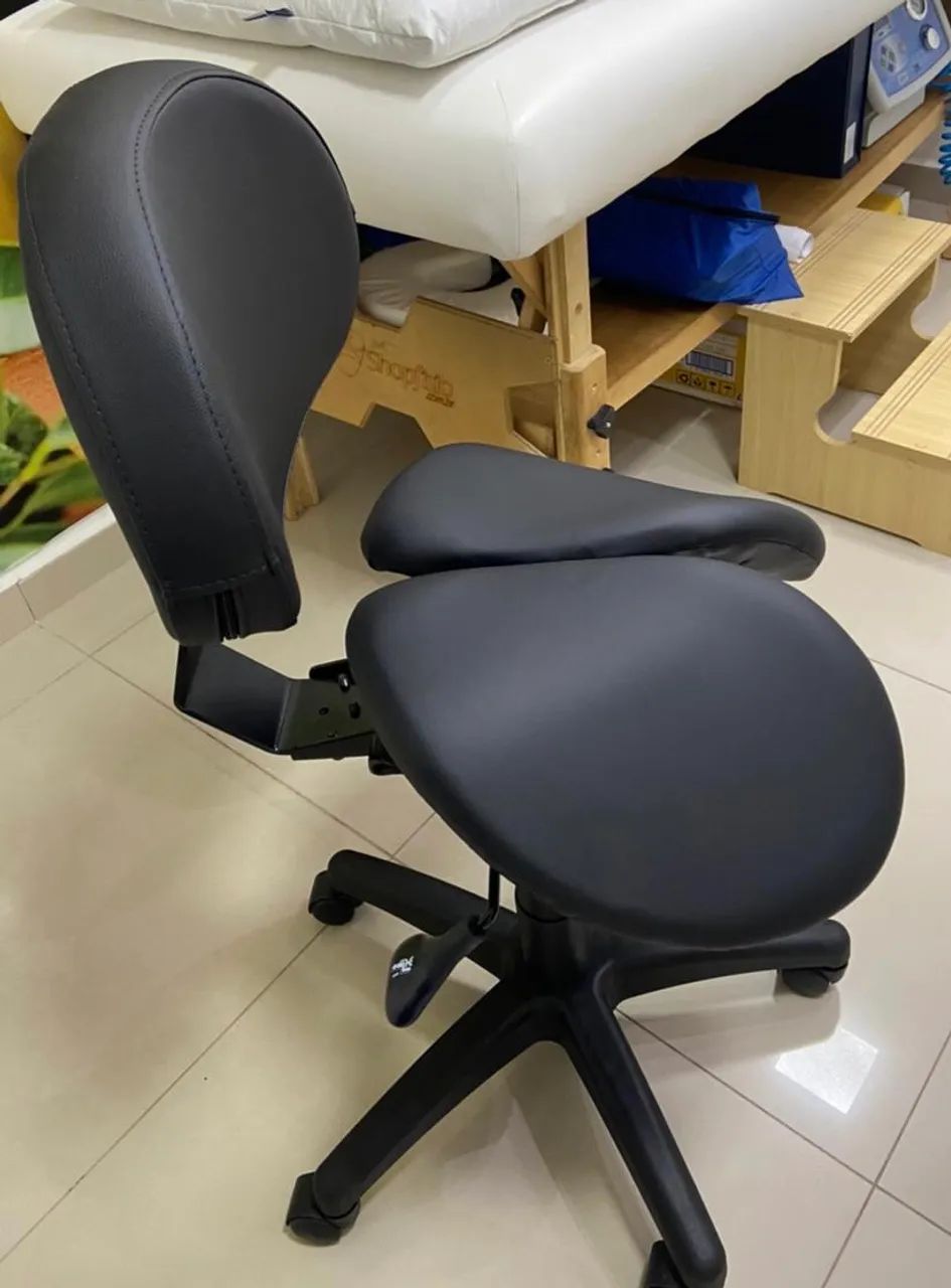 Mocho / Assento Sela Profissional Layout Medic com Encosto - Ergonômico - Foto 3