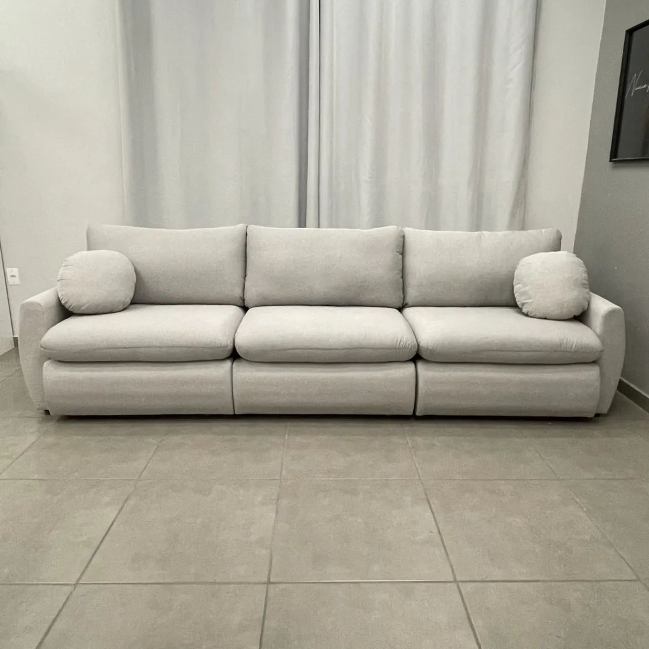 Sofá retrátil e cama amaranto 3,00 linho  - Foto 2