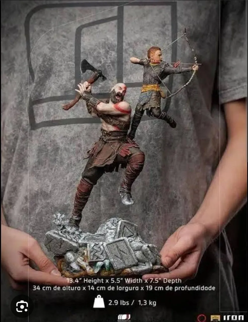 Action Figure Kratos e Atreus God of War - Iron Studios