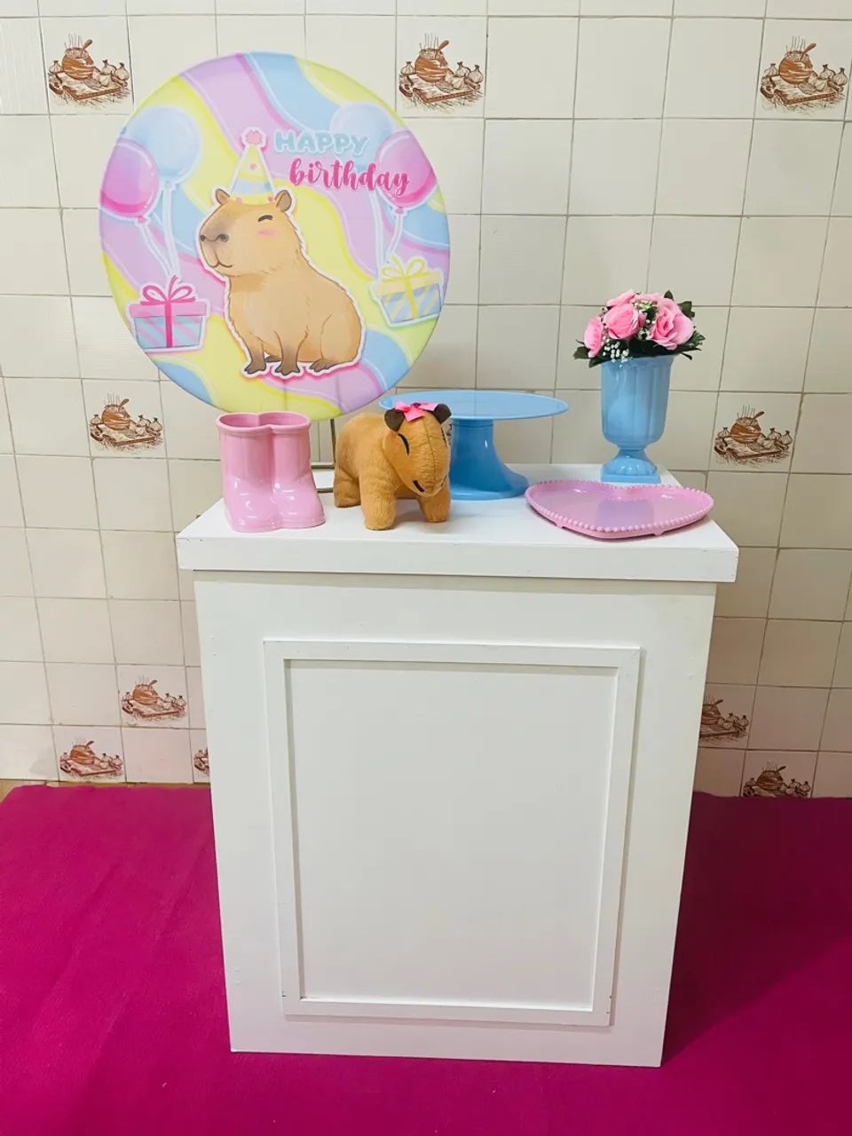 Mini kit festa na mesa Tema Capivara Filó  - Foto 3