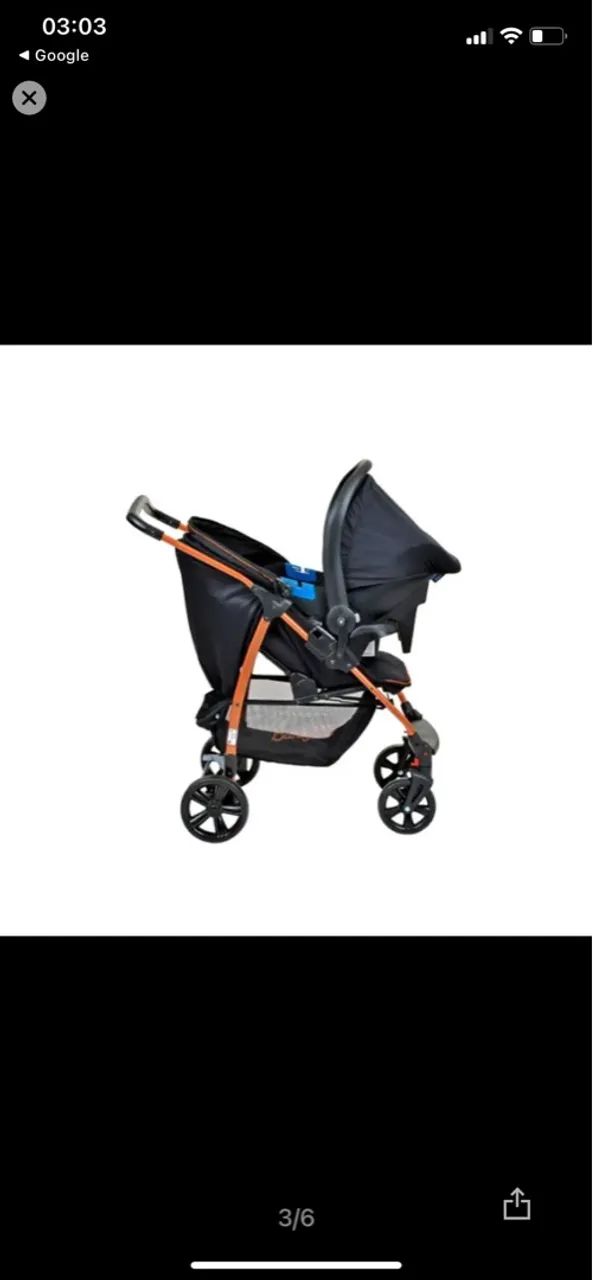 Carrinho de bebê + bebê conforto burigotto moderno e seguro - Foto 4