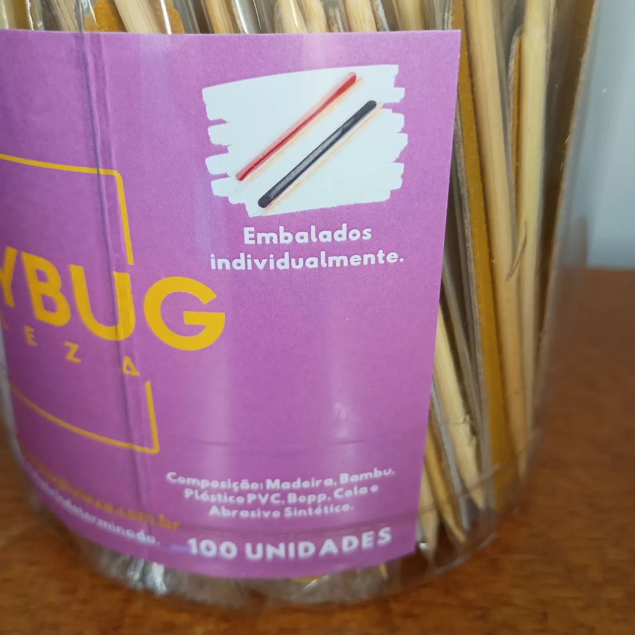 Kit palito e lixa para manicure  - Foto 2