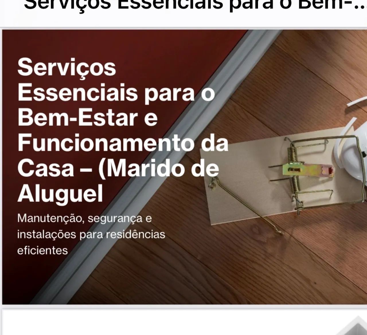 Serviços essenciais para o funcionamento da casa - Marido de Aluguel
