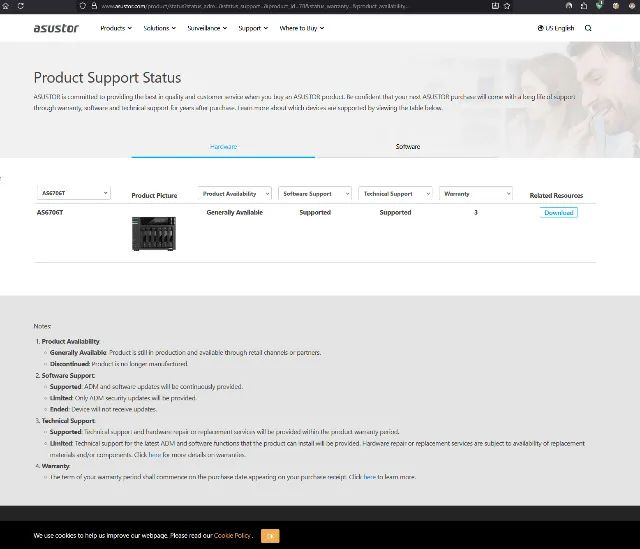 Storage NAS Asustor Lockestor 6 Gen2 AS6706T - 6 Baias - 2x 2.5Gbps - Com Garantia - Foto 6