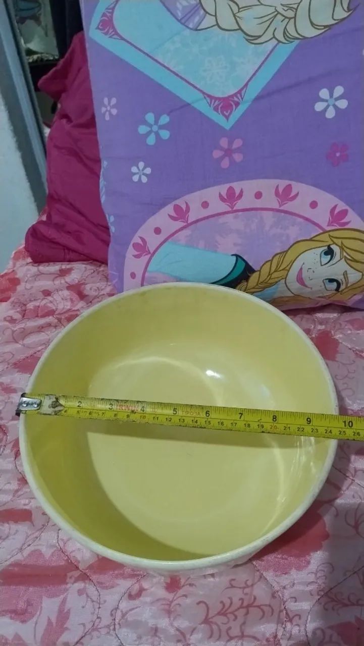 Tigela em porcelana amarela VINTAGE  - Foto 2