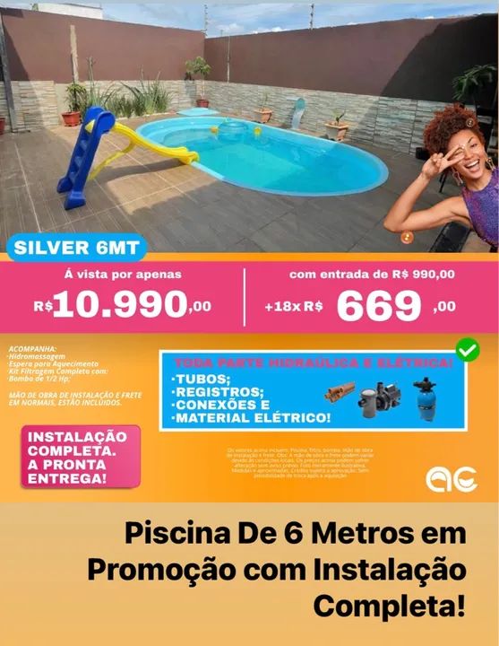 Piscina de fibra em oferta 