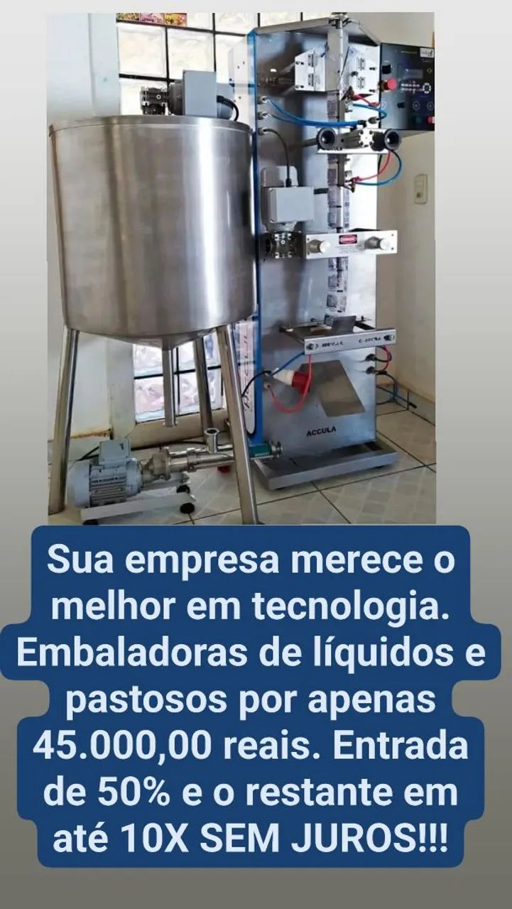 Máquinas embaladoras de líquidos e pastosos 