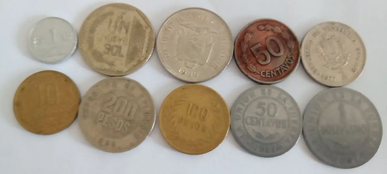 10 moedas do mundo - Países Andinos