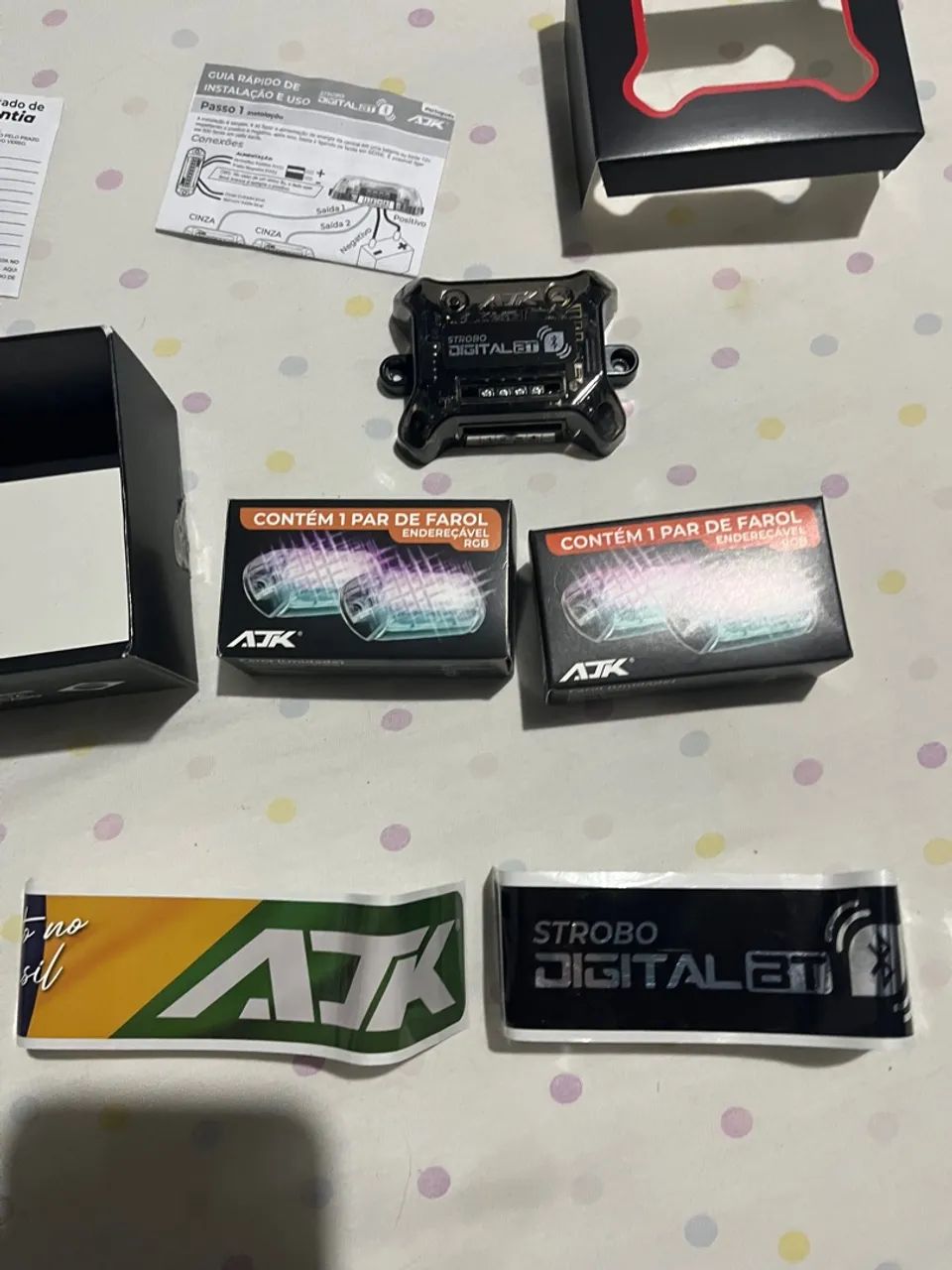 Vendo kit strobo AJK NOVO com 4 faróis  - Foto 3