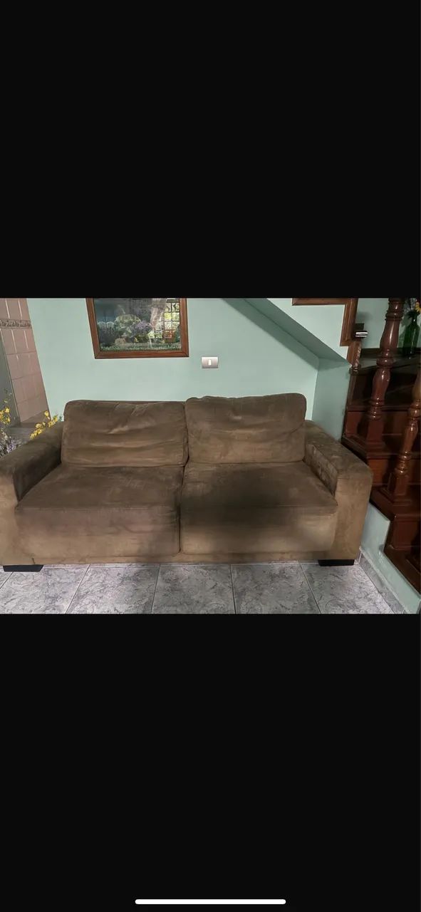 Sofá Marrom de Pano