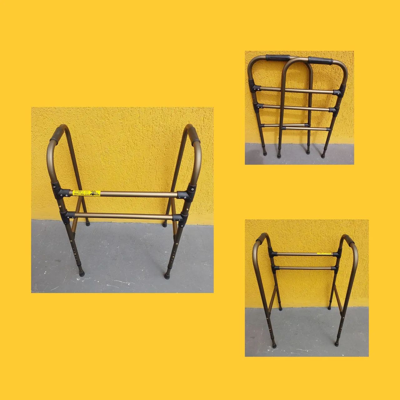 Andador de alumínio dobrável para idosos