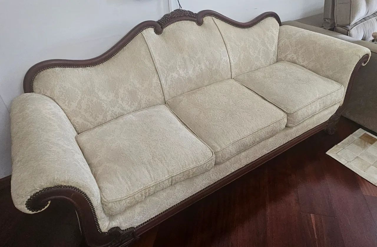 Sofá De 3 Lugares Estilo Luis XV