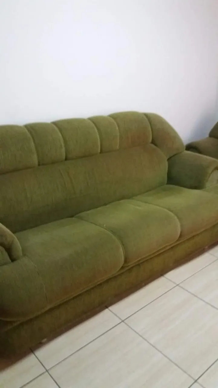 Sofá Verde 3 Lugares