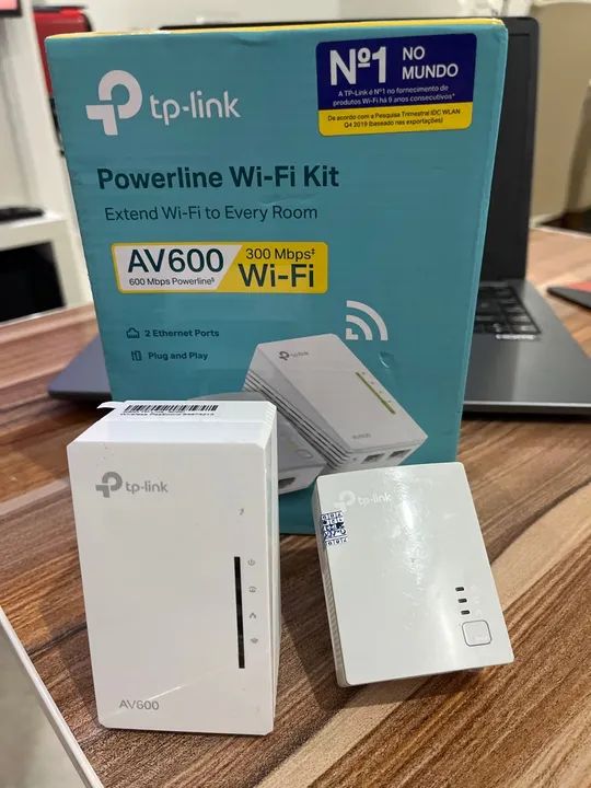 Kit Extensor de Sinal Wi-Fi Tp-Link AV600 Powerline
