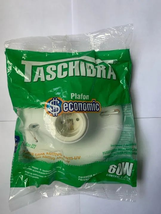 Plafon Taschibra Economic Soquete Branco 13cm 60w Teto - Foto 4