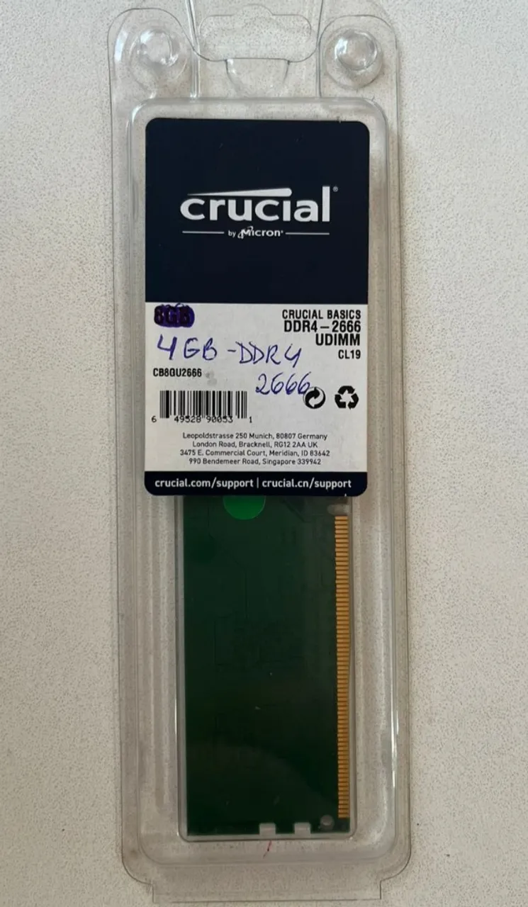 Memória Ram Computador DDR4 4GB RAM 2666Mhz