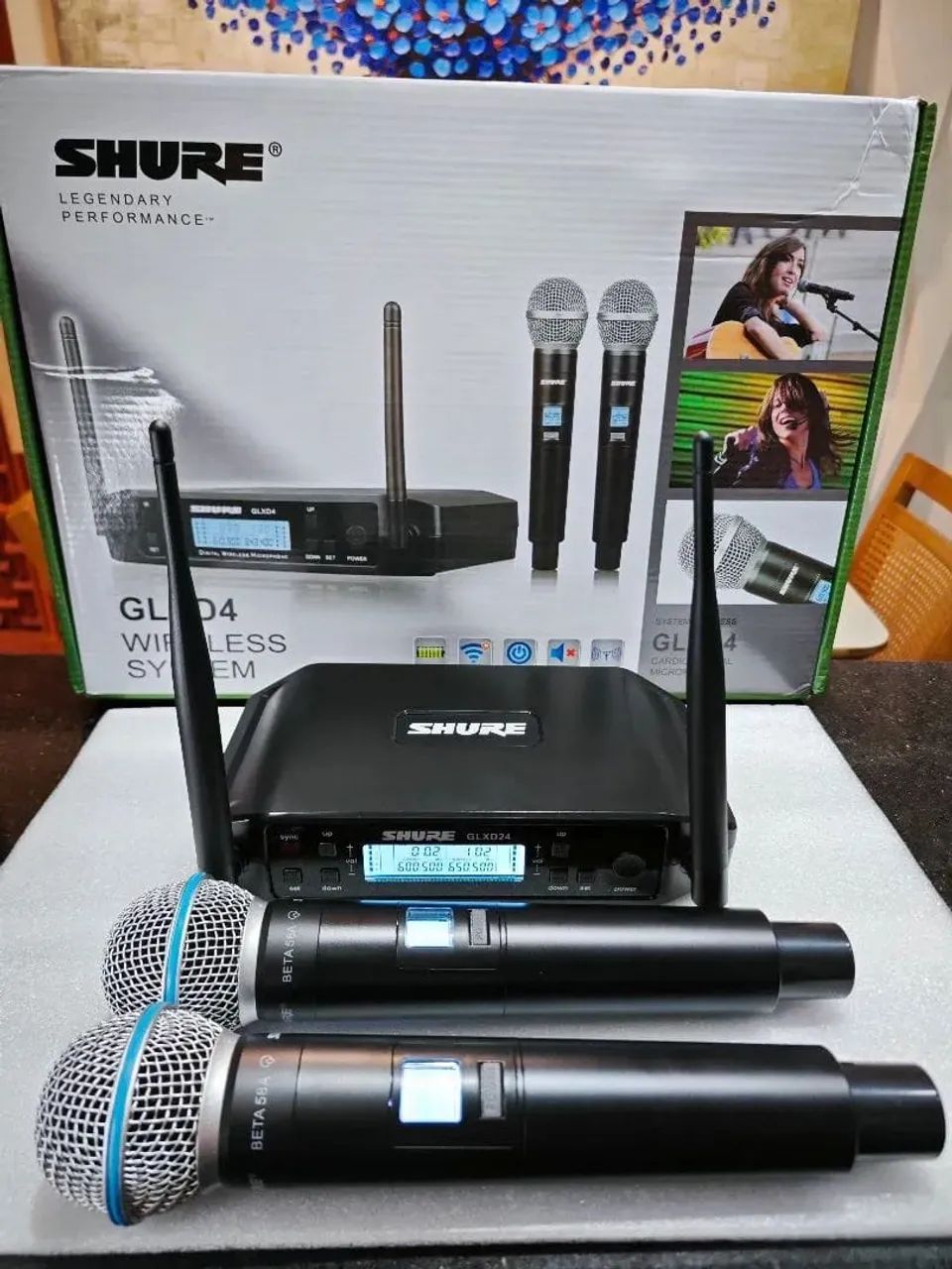 Microfone sem fio Shure Duplo Profissional novo - Foto 3