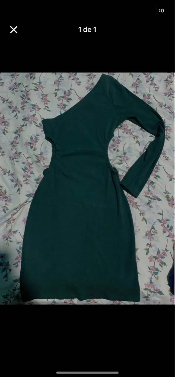 Vestido Verde Manga Longa