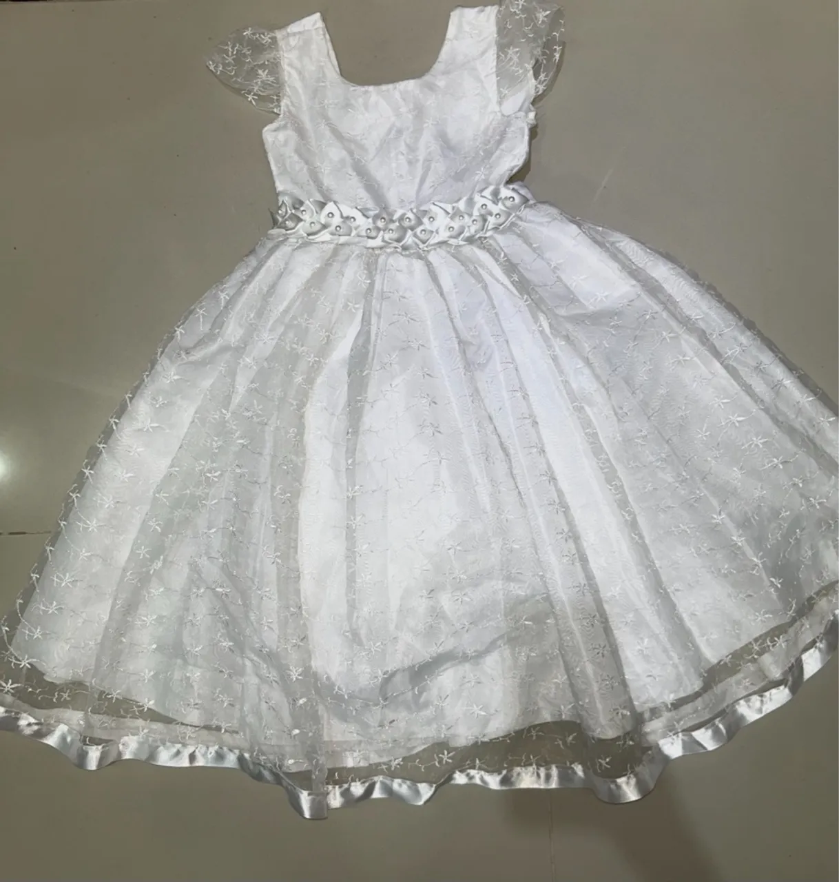 Vestido de Festa Infantil Branco